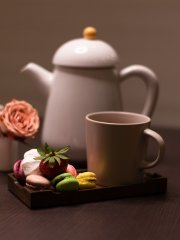 Поднос из дуба фуршетый, 20*9 см угольный