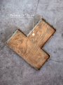 Поднос из дуба для десертов Т-образный угольный