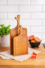 Набор разделочных досок из цельного дуба Ветка лозы без подставки