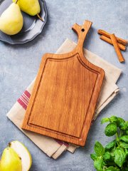 Доска разделочная из цельного дуба Ветка малая 30*16 см