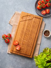 Доска разделочная из цельного дуба Божоле крошка 24*13 см