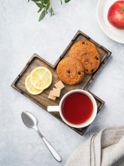 Поднос из дуба для десертов Т-образный угольный